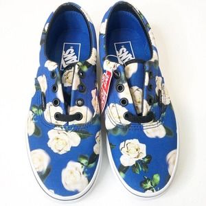 Vans NWT Romantic Floral Lapis Blue Low Top Skate Shoes Men's 5.5 Women's Size 7